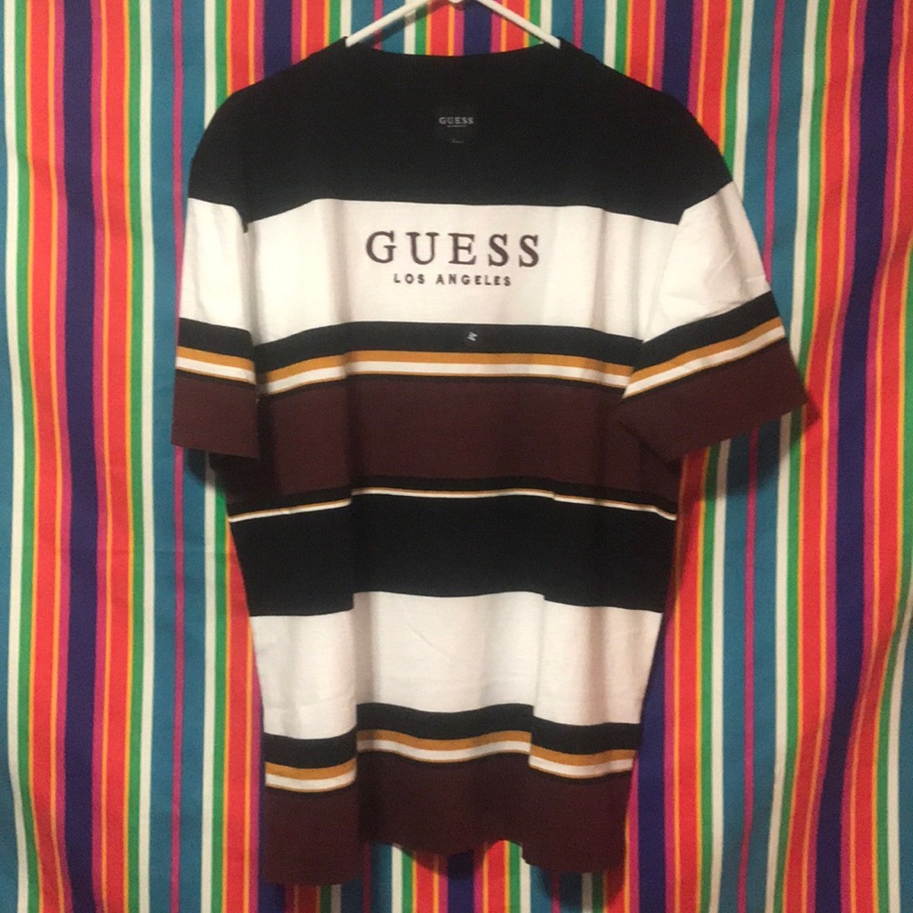 NWT Guess wesley stripe s/s (plastic sealed) - Picture 1 of 5